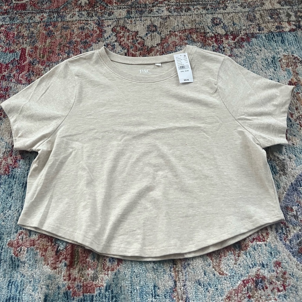 NWT-PacSun oatmeal crop top-small